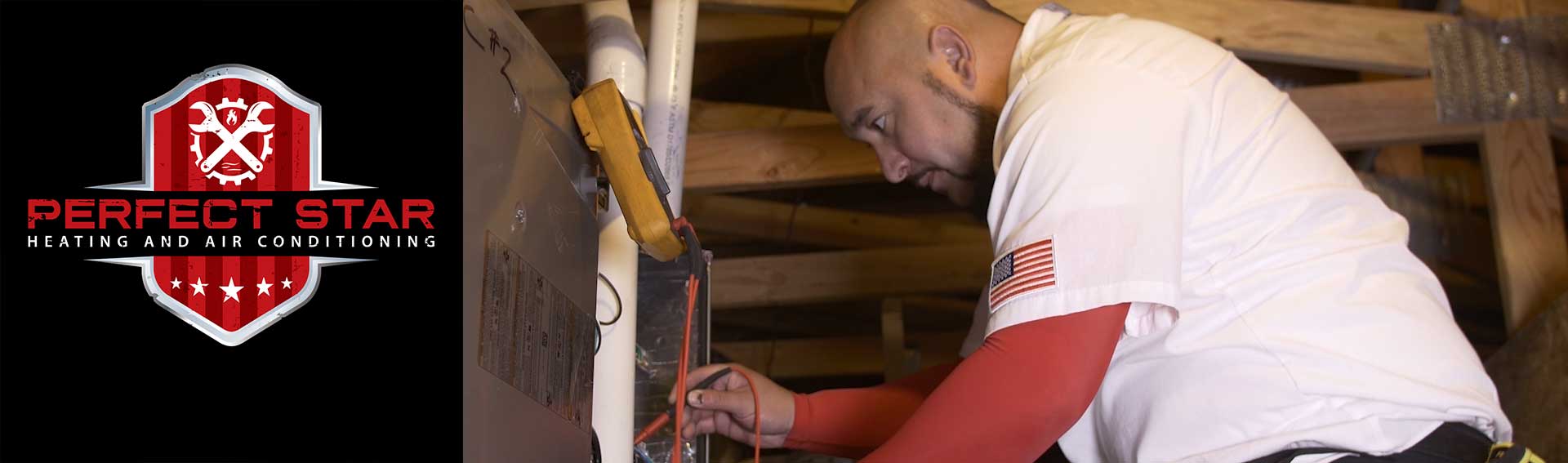 Senior Comfort Adviser, Danny Mendoza servicing a client’s furnace in Brentwood, CA Senior Comfort Adviser, Danny Mendoza servicing a client’s furnace in Brentwood, CA