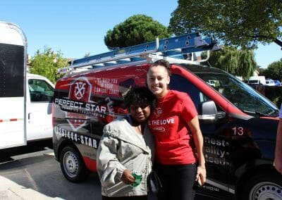 Making new friends for life! One of the home's graduates, Teal Collway. with Perfect Star Service Coordinator Jasmine Lino